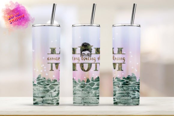 20oz Mom Camoufl Sublimation: Graphics & Print Templates