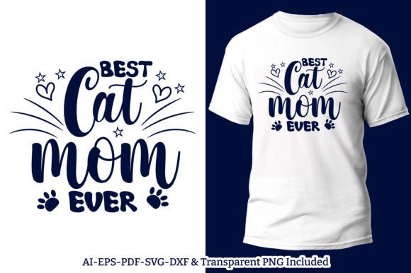 Cat Mom Graphics for T-Shirt Designs & Branding