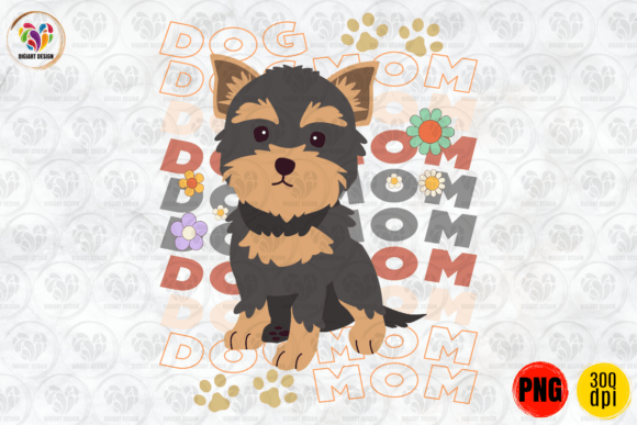 Dog Mom T-Shirt Sublimation: Graphics & Print Templates