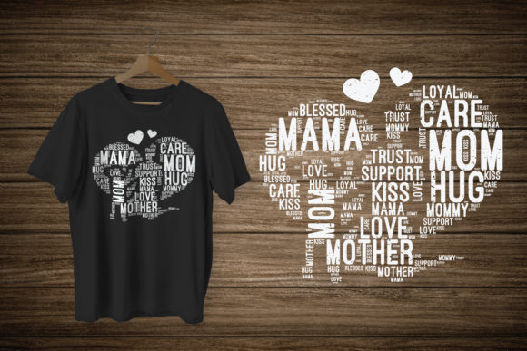 Mom and Son Cloud Graphics for T-Shirt Designs