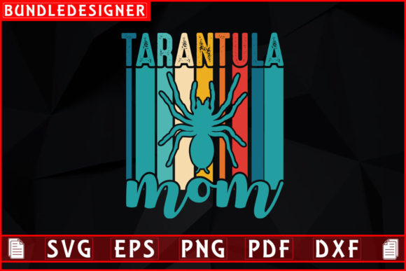 Tarantula Mom Spider Graphics for Print Templates